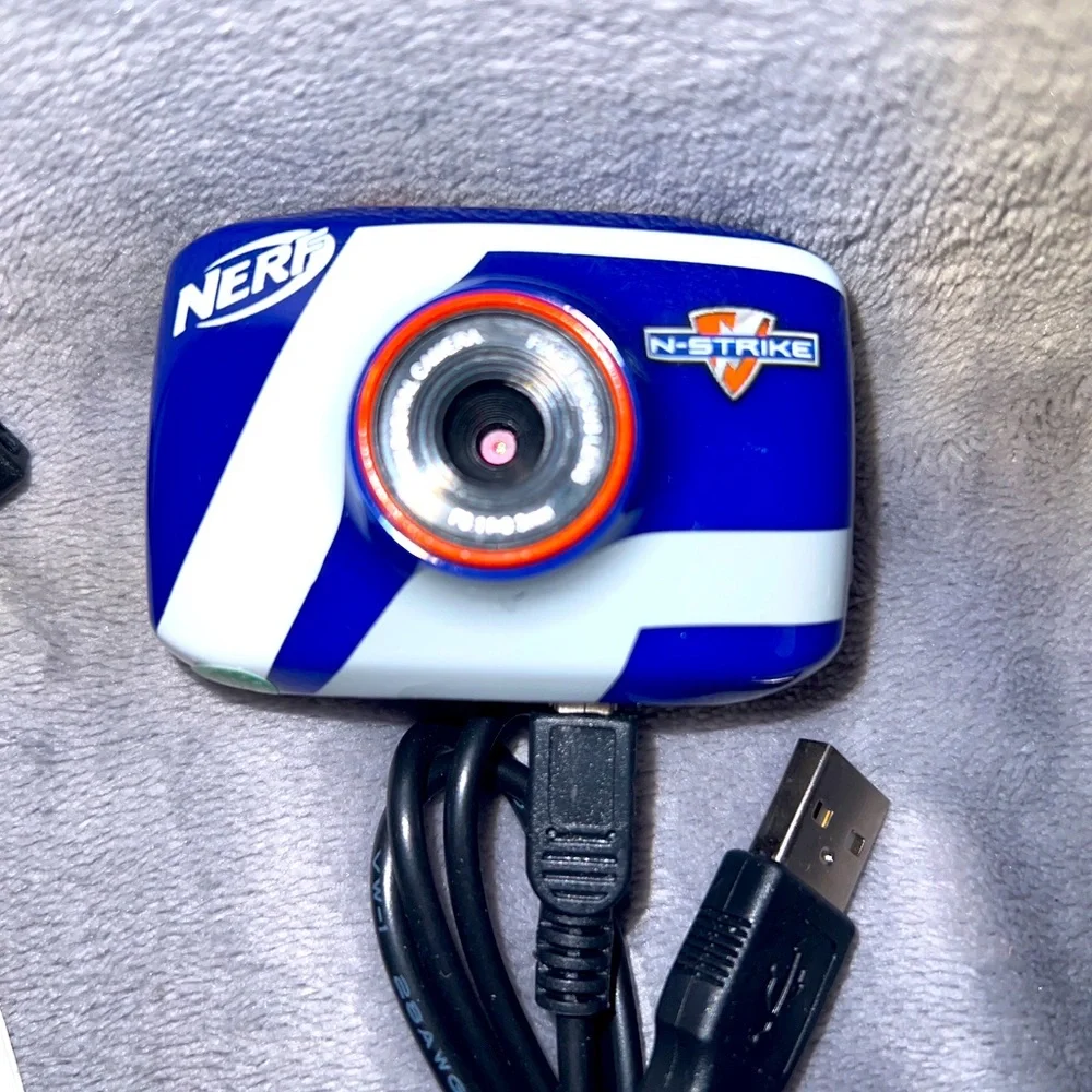 Nerf Action Digital Camcorder Camera with All Accessories Manuals Included 78056